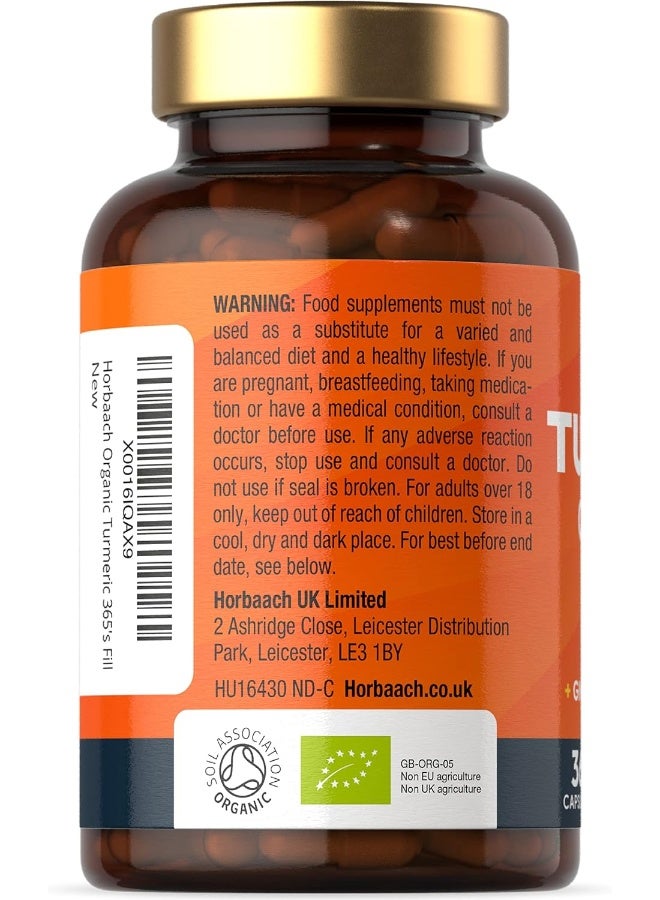 Horbäach Turmeric Curcumin 2160mg | 365 Capsules | High Strength Complex + Black Pepper & Ginger | Non-GMO, Gluten Free & Vegan | No Artificial Preservatives - Image 5