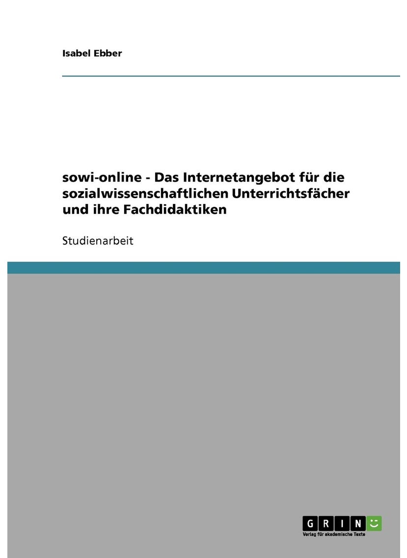 sowi-online - Das Internetangebot für die sozialwissenschaftlichen Unterrichtsfächer und ihre Fachdidaktiken 