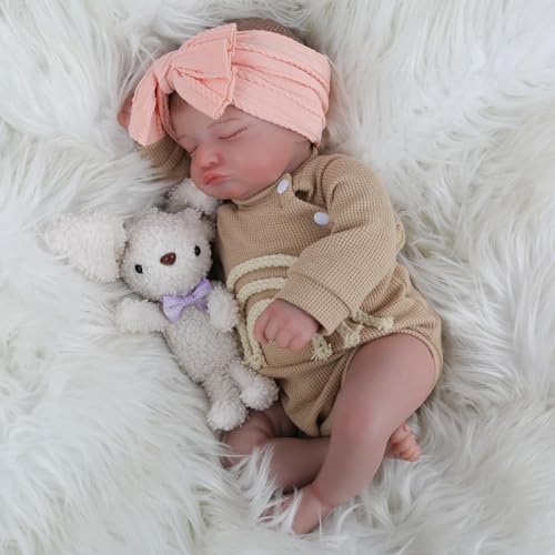 KSBD Lifelike Reborn Baby Dolls-20 inch Sleeping Realistic Newborn Baby Dolls, Soft Cloth Body with Feeding Toy for Kids Age 3 + - Image 3