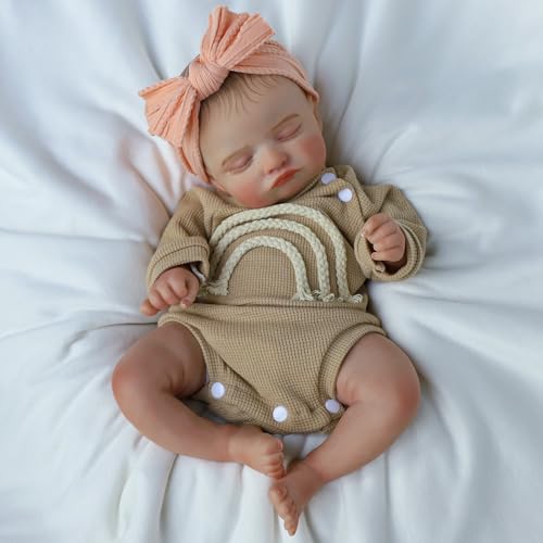 KSBD Lifelike Reborn Baby Dolls-20 inch Sleeping Realistic Newborn Baby Dolls, Soft Cloth Body with Feeding Toy for Kids Age 3 + - Image 5
