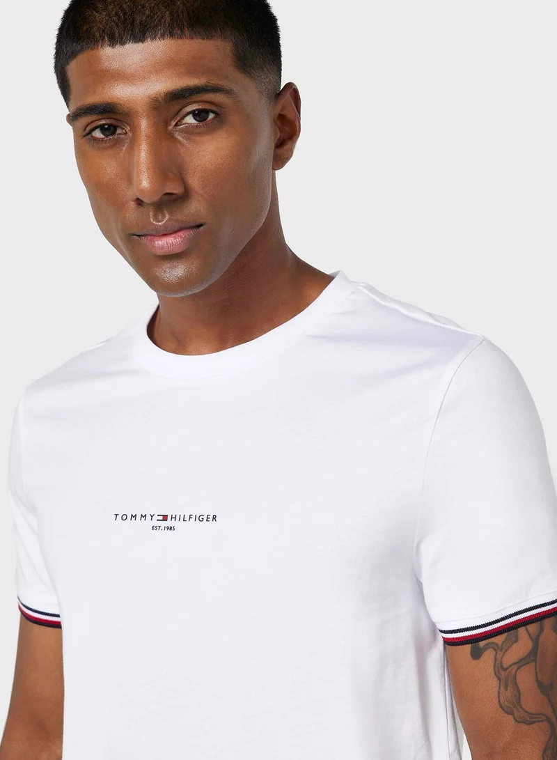 TOMMY HILFIGER Slim Jersey Tipped T-Shirt