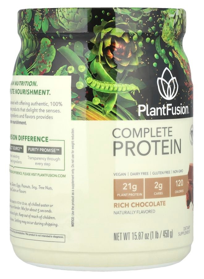 PlantFusion Complete Protein Rich Chocolate 1 lb (450 g) - Image 2