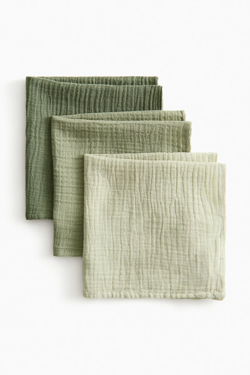 H&M 3-pack muslin comfort blankets
