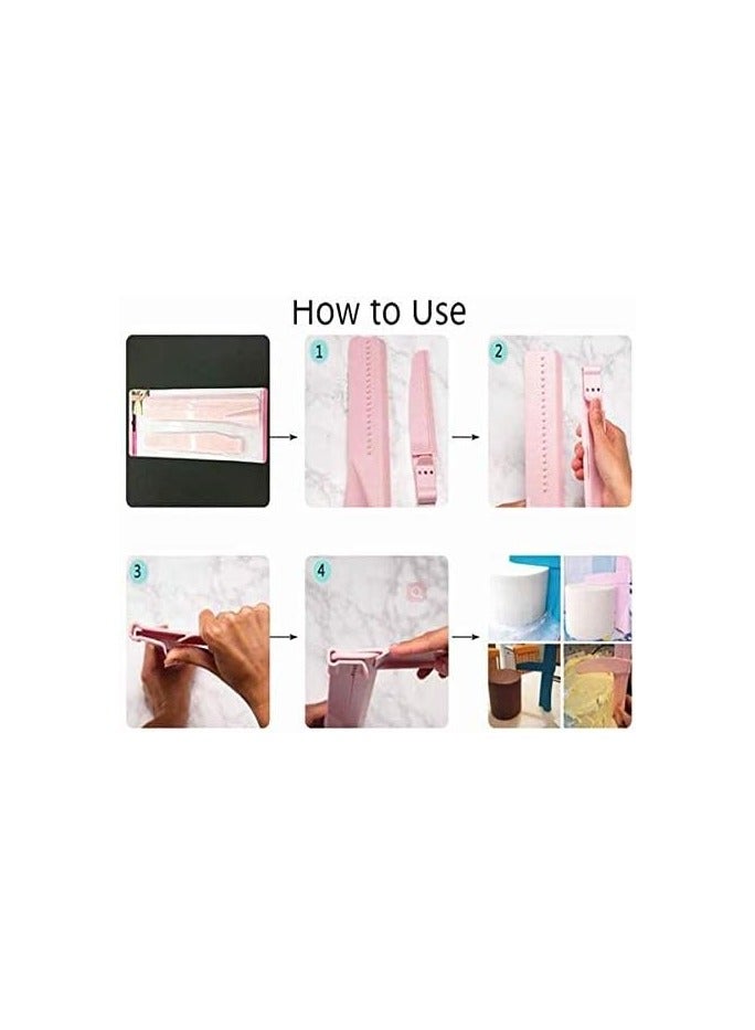 Cool Baby 2 Pack Adjustable Cake Scraper Smoother, Fondant Cream Spatula Cake Edge Side Decorating Tools for DIY Baking Wedding Birthday Cake Mold - Image 4