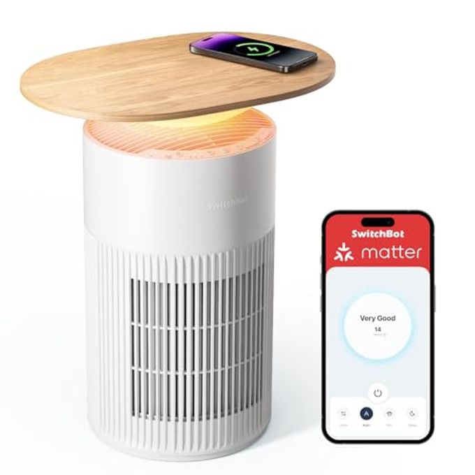 SwitchBot Air Purifier for Home Large Room up to 3620 ft, Pet Mode, Support Matter, 21dB, Washable Pre-filter, Aromatherapy, Works with Alexa, Google Home, Apple Home, Ideal for Odor, Dust & Pet Hair - Image 1