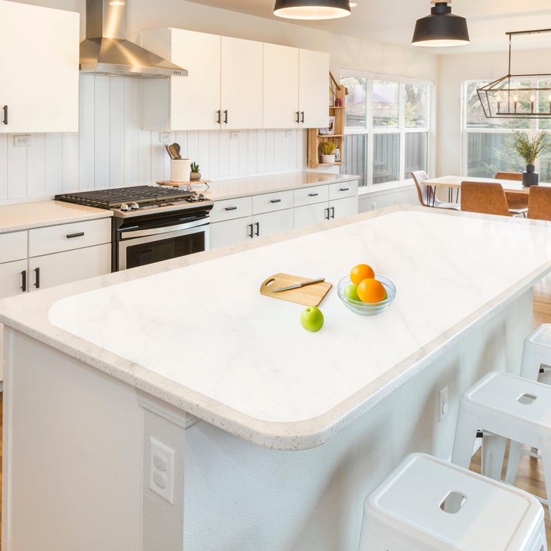 Silicone Mats for Kitchen Counter Treerit 4724x 2362 Extra Large Silicone Countertop Protector Nonslip Heat Resistant Mats for Countertop Shipped Rolled Up No Creases White Translucent