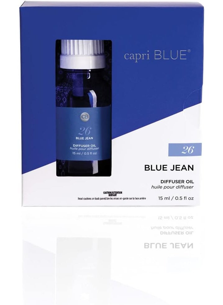 Capri Blue Capri Blue Blue Jean Electric Oil Diffuser Refill - Use with Electric Aromatherapy Scent Diffusers for Home (0.5 fl oz) 