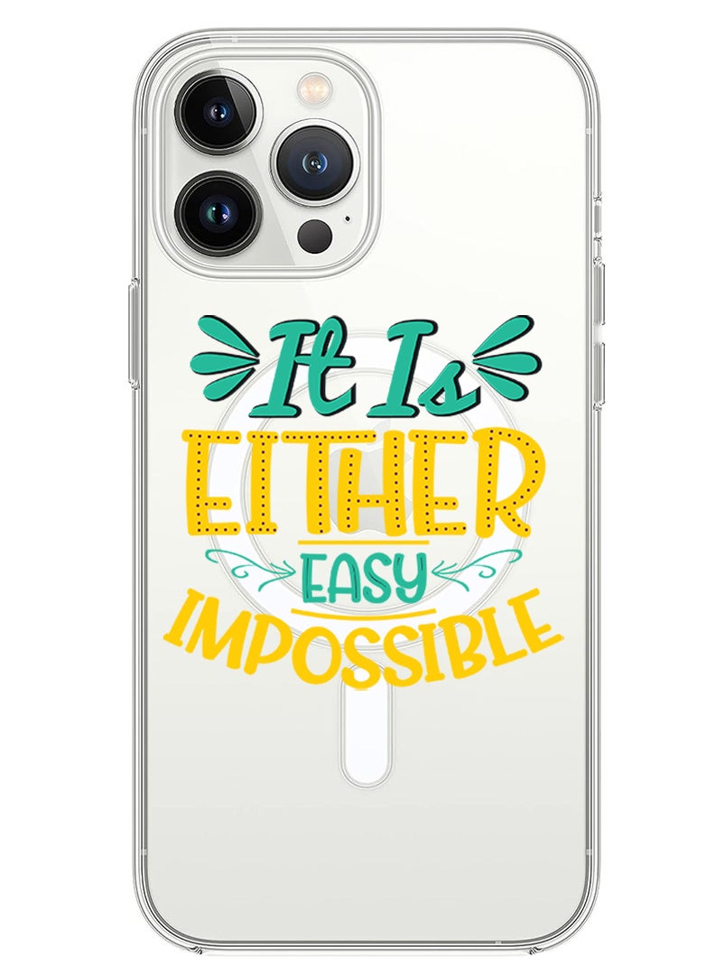 Theodor Magnetic Case for iPhone 14 Pro 6.1-inch Compatible with MagSafe Wireless Charging, Shockproof Phone Bumper Cover It is either easy impossible copy - Image 1