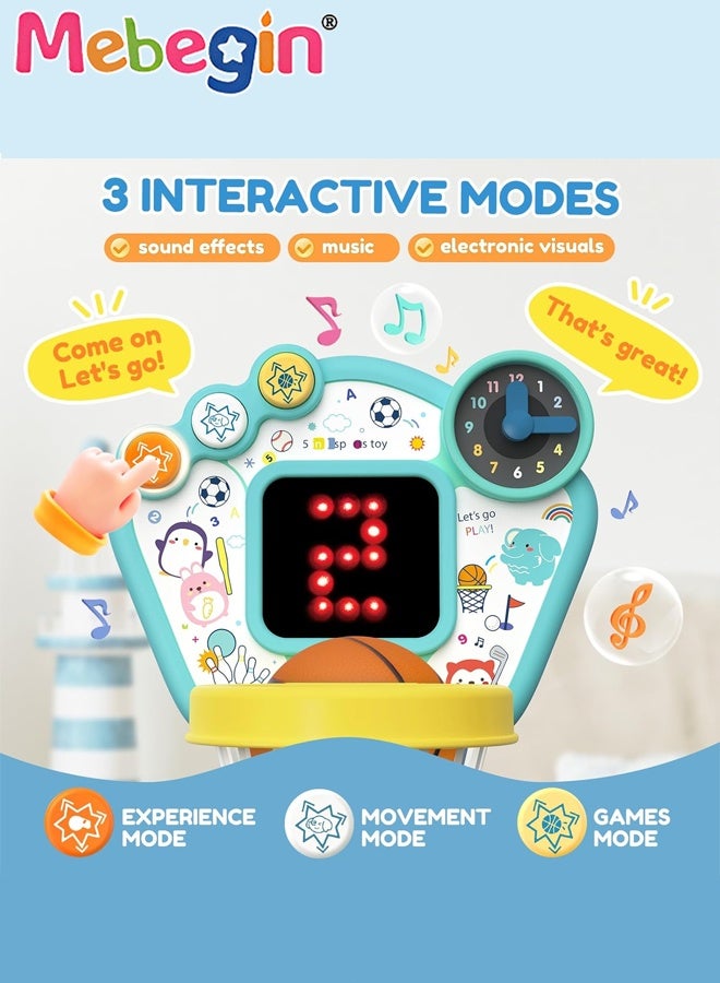 MEBEGIN Toddler Sports Toys with Scoring Function and Music, 5-in-1 Basketball Soccer Bowling Baseball Golf Activity Center for Toddlers, Multifunctional Early Education Toys, Ideal Gift for Kids Aged 18m+ - Image 4