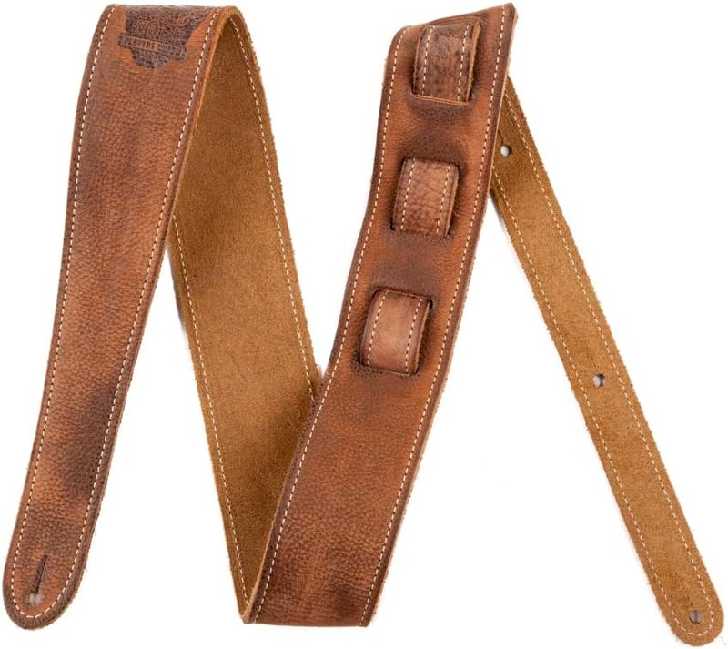 Fender Road Worn Leather Guitar Strap - Brown - Image 1