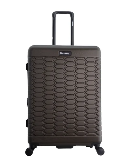 Discovery Discovery Reptile ABS Hardshell Large Check-In Luggage Khaki, Durable Lightweight Expandable Suitcase, 4 Double Wheel With TSA Lock Trolley Bag (28 Inch).