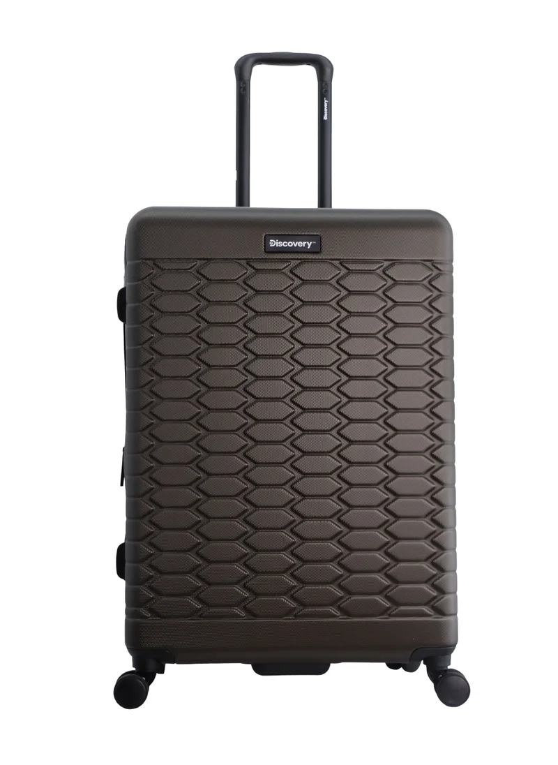 Discovery Discovery Reptile ABS Hardshell Large Check-In Luggage Khaki, Durable Lightweight Expandable Suitcase, 4 Double Wheel With TSA Lock Trolley Bag (28 Inch).