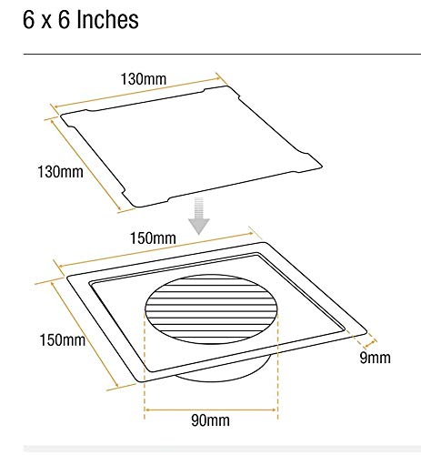 Jovial Jovial 401 SS 304 Grade Bathroom Floor Drain, Water Drain Grating, Drain Strainer, Floor Jali, Floor Grating - Image 4