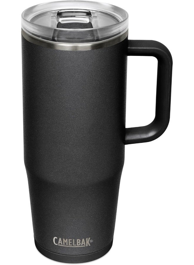 CAMELBAK كوب كاملباك ثرايف المقاوم للتسرب سعة 32 أونصة، فولاذ مقاوم للصدأ معزول - للسفر، القهوة، الشاي، المشروبات الساخنة - كوب مقاوم للتسرب متوافق مع حوامل الأكواب، أسود - Image 5