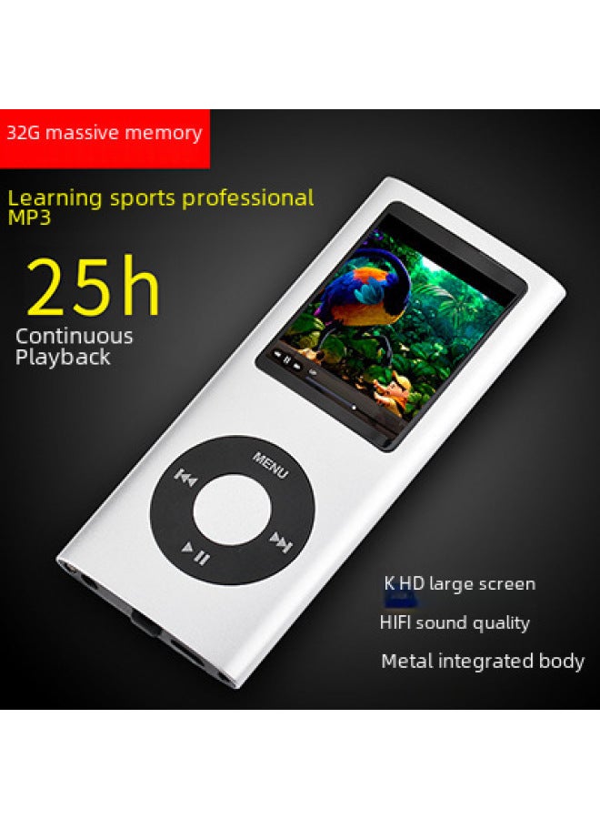 Four Generation Card With Screen MP3 Student Universal English Digital Player Mp4 Ultra-thin Walkman Metal Music-Body Color:Pink Card-Memory Capacity:4GB Memory Card  - Image 4