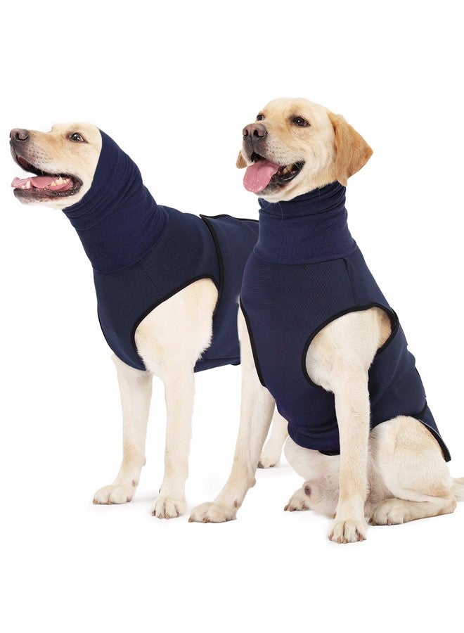 روزكيتش سترة ROZKITCH لتهدئة الكلاب مع هودي، سترة لتخفيف القلق للكلاب، معطف قابل للتهوية للحيوانات الأليفة للعواصف والألعاب النارية والانفصال، أزرق داكن 2XL - Image 1