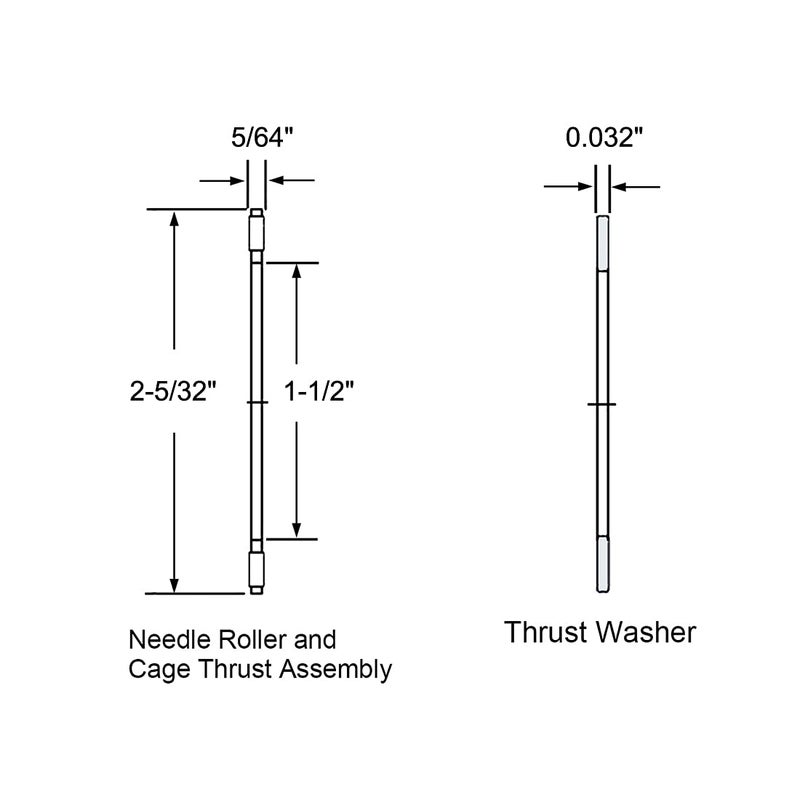 uxcell NTA2435 Thrust Needle Roller Bearings with Washers 1-1/2" Bore 2-5/32" OD 5/64" Width - Image 3