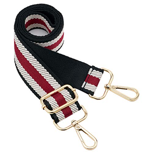ZOOEASS Wide Shoulder Strap Adjustable Replacement Belt Guitar Style Crossbody Bag Handbag Strap Multicolor Canvas Straps(Wide:1.4in) (Color16) - Image 1