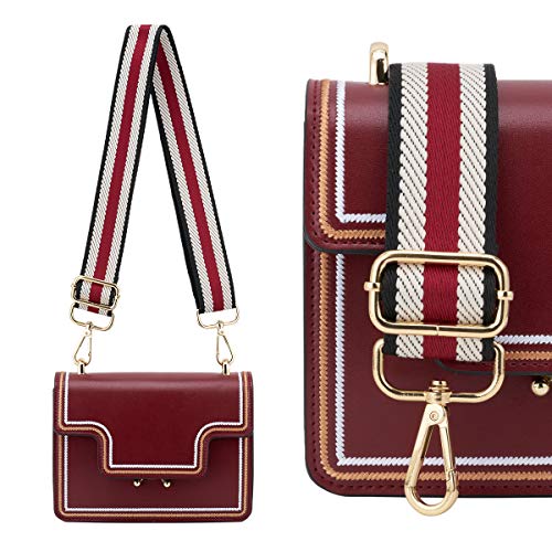 ZOOEASS Wide Shoulder Strap Adjustable Replacement Belt Guitar Style Crossbody Bag Handbag Strap Multicolor Canvas Straps(Wide:1.4in) (Color16) - Image 4