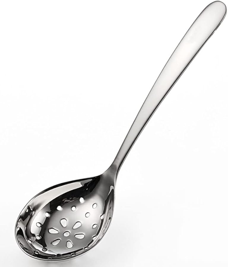Stainless Steel Slotted Spoon Kitchen Strainer Colander Big Hole Soup Skimmer - Image 1