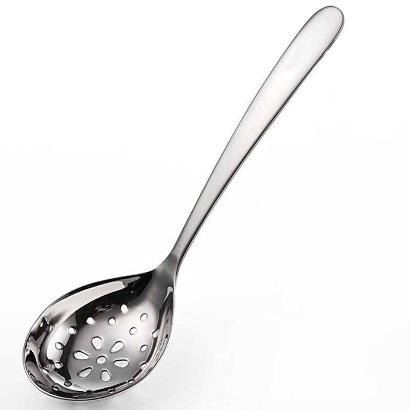 Stainless Steel Slotted Spoon Kitchen Strainer Colander Big Hole Soup Skimmer - Image 2