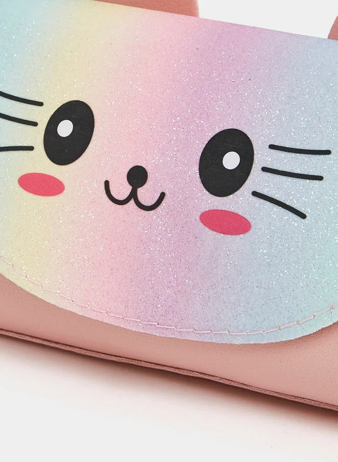 ستايلي حقيبة كروس بودي بطبعة قطة كرتونية