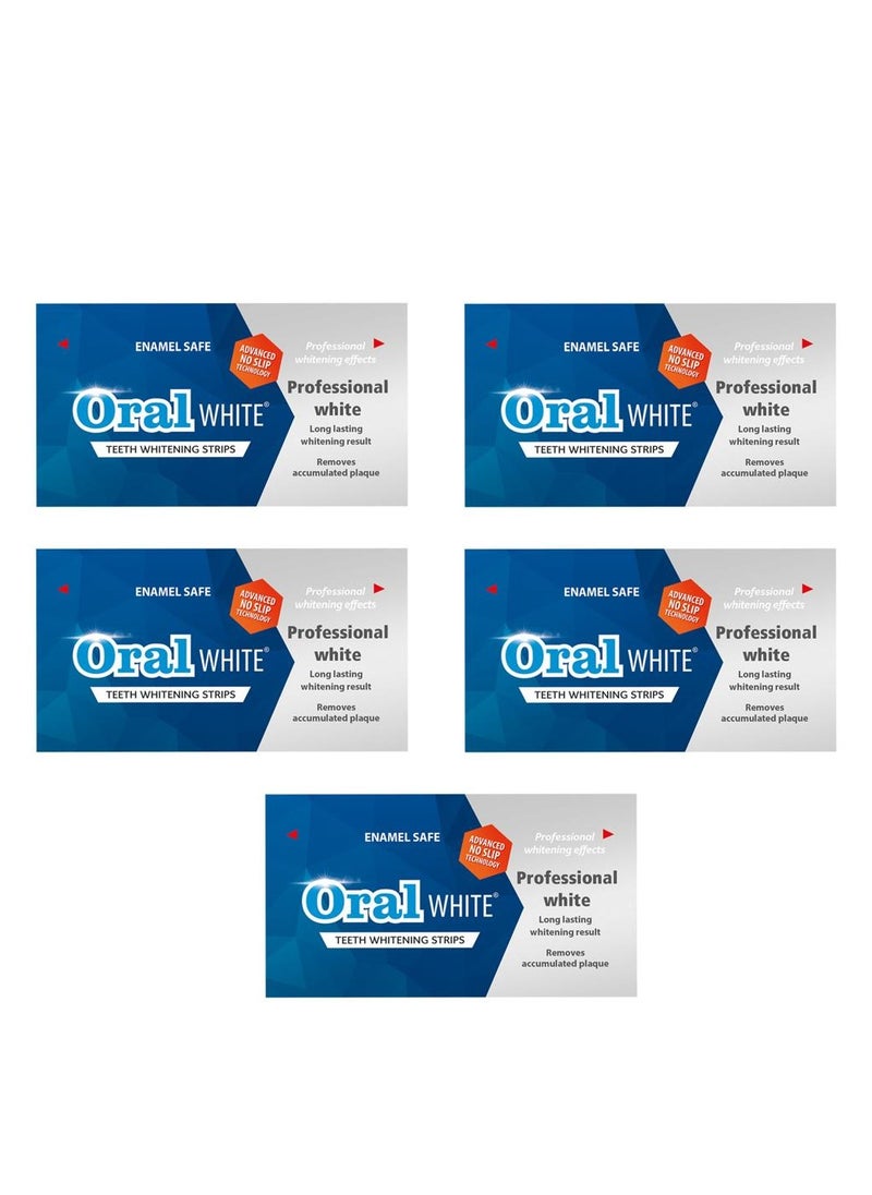 Oral White ORAL WHITE Professional Whitening Strips, 5 Treatment 