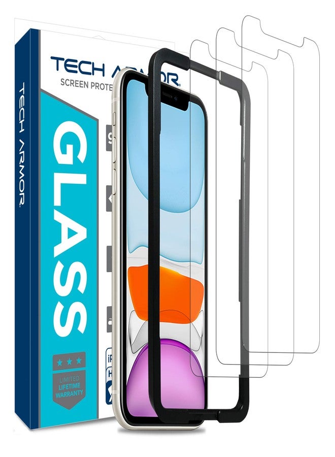 Tech Armor Screen Protector for iPhone 11 and XR 6.1 inch - Ballistic Tempered Glass, Case Friendly, Sensor Protection HD, 9H Hardness - 3 Pack - Image 1