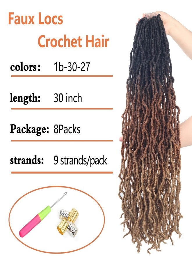 Vemet Soft Locs 30 Inch Synthetic 8 Packs Faux Locs Pre Looped Curly Wavy Crochet Hair For Hair Extensions - Image 3