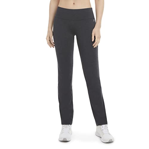 Energy Zone Women's Cotton Stretch Yoga Pant, Charcoal Heather, Small - Image 1