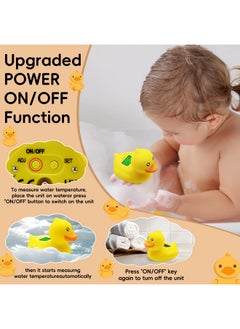 B&H b&h Rechargeable Baby Bath Thermometer, Digital Floating Shower Thermometer for Newborn Bathtub and Room, Upgraded Turn Off Function, Fast Temperature Reading, Safety Infant Bath Time Toy (Baby Duck)  - Image 5