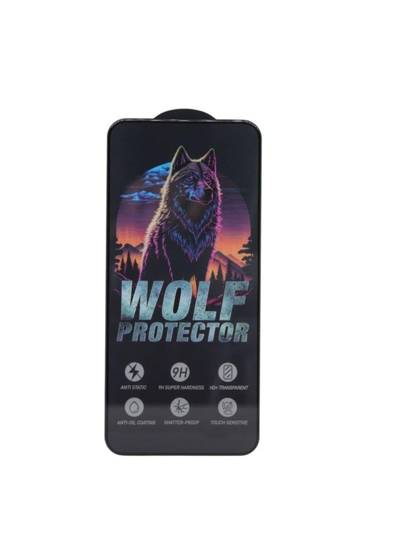 Wolf Protector Design Tempered Glass Screen Protector for Xiaomi Redmi Note 15 Pro - Clear & Black - Image 1