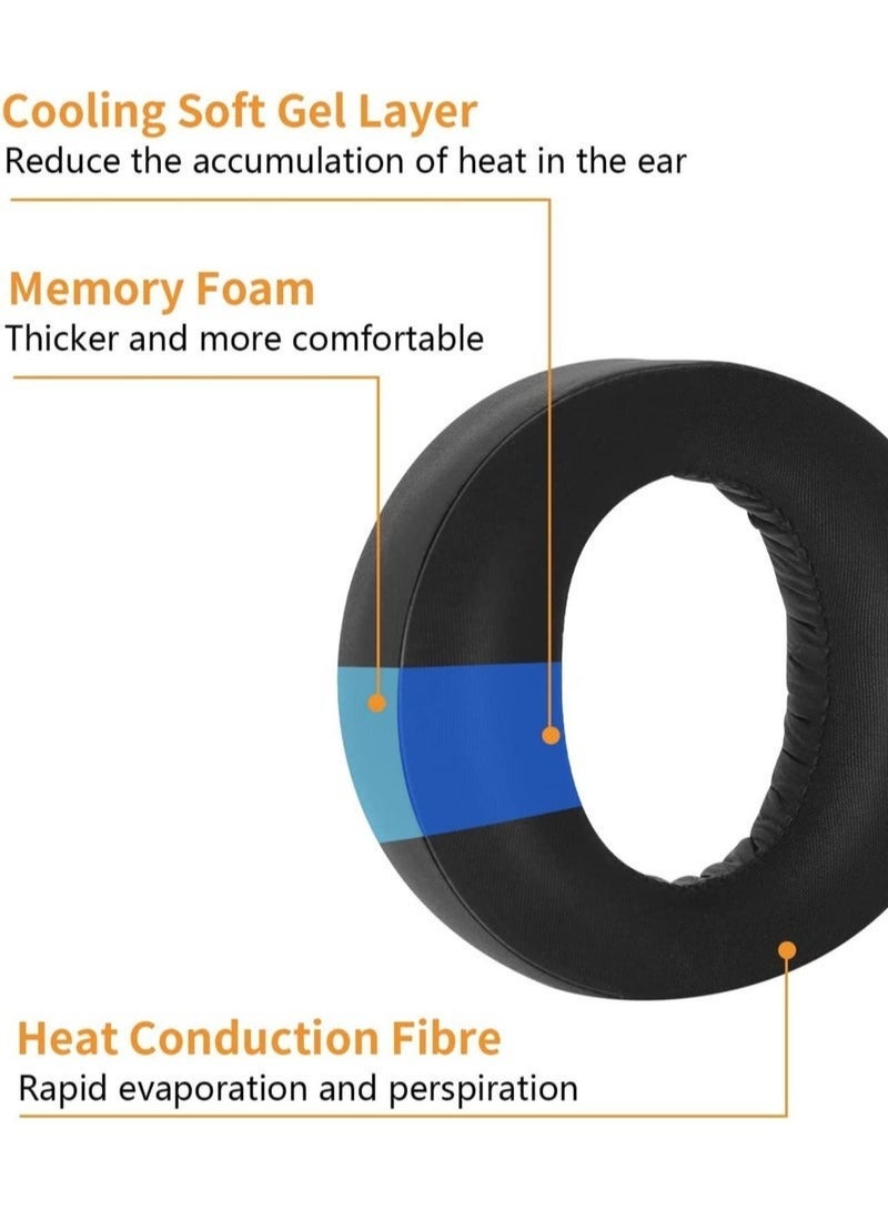 PS5 Headset Earpads Cooling Gel Pulse 3D Wireless Ear Pads Cushions Replacement for Sony Playstation 5/PS5/Pulse 3D Wireless Gaming Headset, Soft and Comfortable Ear Cups Accessories (Black) - Image 3