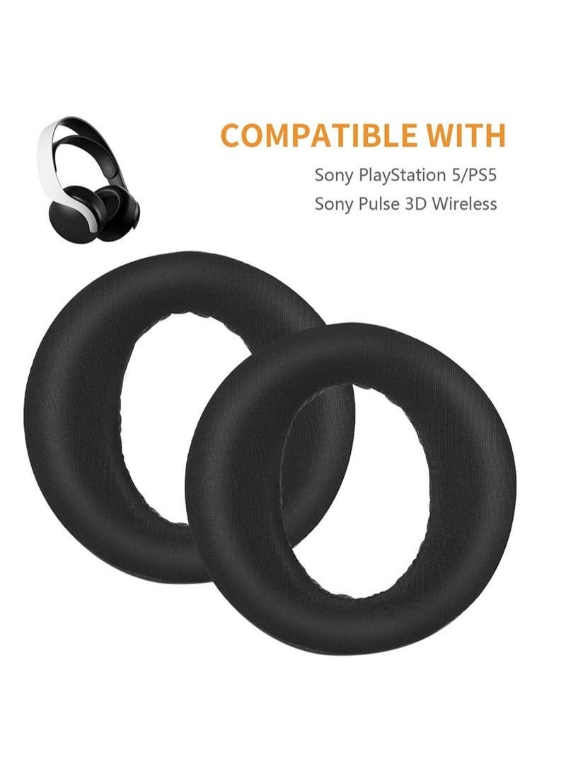 PS5 Headset Earpads Cooling Gel Pulse 3D Wireless Ear Pads Cushions Replacement for Sony Playstation 5/PS5/Pulse 3D Wireless Gaming Headset, Soft and Comfortable Ear Cups Accessories (Black) - Image 2