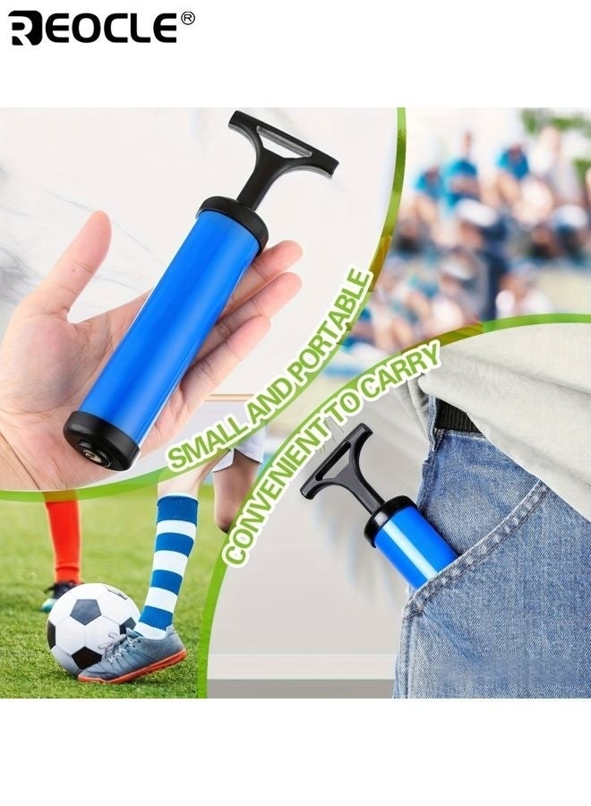ريوكل طقم مضخة هواء يدوية محمولة مكون من 9 قطع بمضخة وإبرة وخراطيم إضافية تصميم متين مناسب لكرة القدم وكرة السلة والكرة الطائرة - Image 5