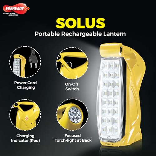 Eveready Hl52, Rechargeable 4.8w Lantern Cum Emergency Torch, Easy Plug & Play Charging, Overcharge & Deep Discharge Protection - Image 3