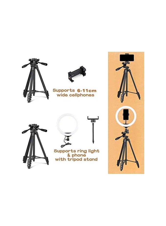 erorex Ring Light with Tripod Stand, 10.2'' Ringlight Dimmable Selfie Lights With Remote, Mobile Phone Stand for Video Recording, Video Light Ring for YouTube, Makeup - Image 5