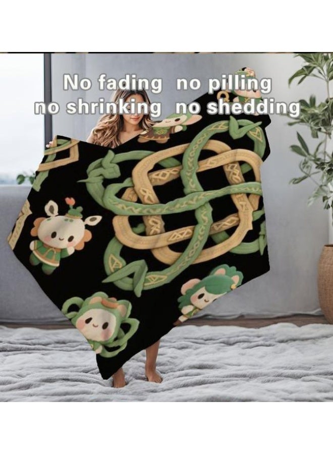 general Children's or student cartoon flannel thin blanket (warm and comfortable, suitable for sleep, games) 100cm*150cm - 430 - Image 5