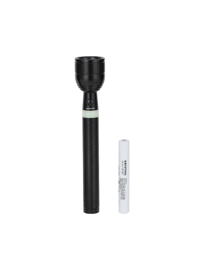 Krypton Rechargeable LED Flashlight KNFL5451 – Pack of 3 | 5000mAh Li-Ion Battery | CREE LED | 4 Hours Runtime | Unbreakable Lens | Aircraft Aluminum Alloy | Indoor & Outdoor | Black | Lifetime LED Warranty - Image 3