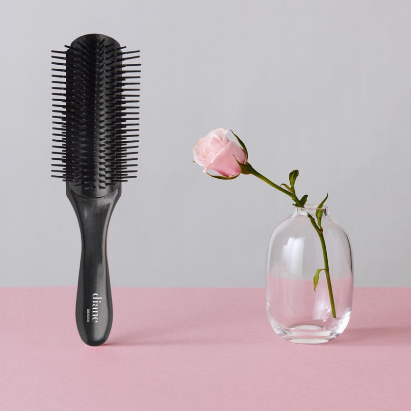 Diane Nylon Pin Styling Hairbrush for Detangling, Separating, Shaping, and Defining Wet or Curly Hair, Heat-Resistant, Anti-Static, Hair Care Essential, Black - Image 5