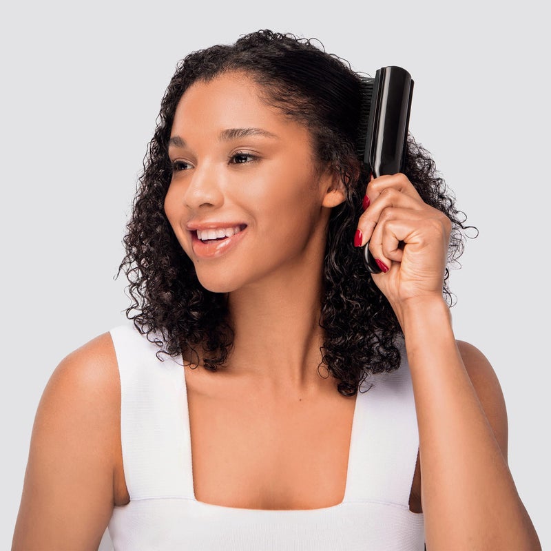 Diane Nylon Pin Styling Hairbrush for Detangling, Separating, Shaping, and Defining Wet or Curly Hair, Heat-Resistant, Anti-Static, Hair Care Essential, Black - Image 3