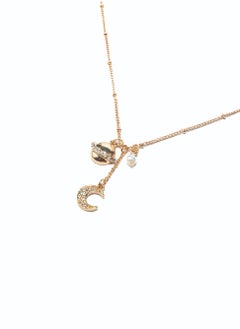 AMICA To the Moon & To Saturn - Drop Charm Pendant Necklace  - Image 2