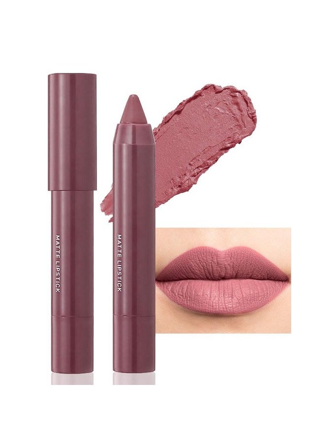 BINGBRUSH - BINGBRUSH Crayon Matte Longwear Lipstick Pack Set,Moisture Smooth Color Stick Ultimate Lip Crayon for Makeup Collection - Waterproof Velvet Lipgloss Lip Stain (07#) - Image 1