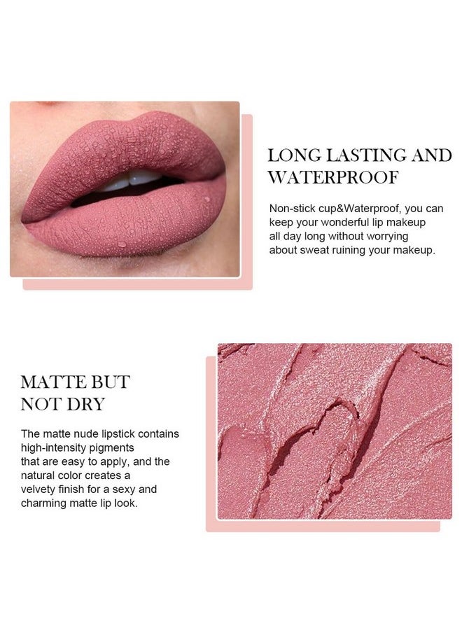 BINGBRUSH - BINGBRUSH Crayon Matte Longwear Lipstick Pack Set,Moisture Smooth Color Stick Ultimate Lip Crayon for Makeup Collection - Waterproof Velvet Lipgloss Lip Stain (07#) - Image 1