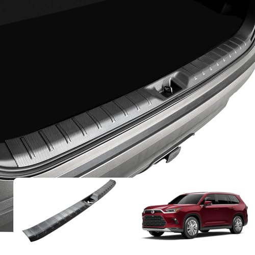 HOUCLEMIC Rear Trunk Bumper Protector for 2025 2024 Grand Highlander Accessories, Trunk Door Sill Protector for Toyota Grand Highlander Accessories 2024 2025, Carbon Fiber Pattern 2 PCs - Image 1