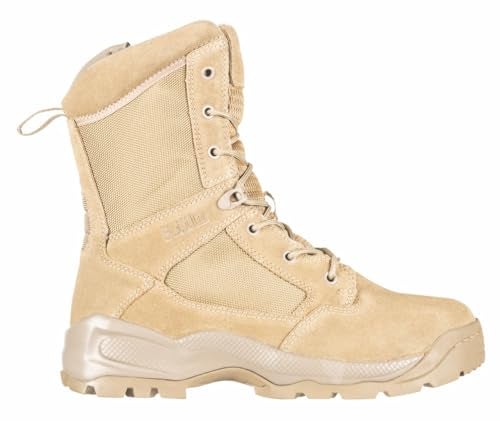 5.11 حذاء 5.11 تكتيكال للرجال A.T.A.C. 2.0 بارتفاع 8 بوصات – خفيف الوزن، قابل للتنفس، التحكم في الرائحة، الطراز 12417ABR، كايوتي، 13 متوسط - Image 1