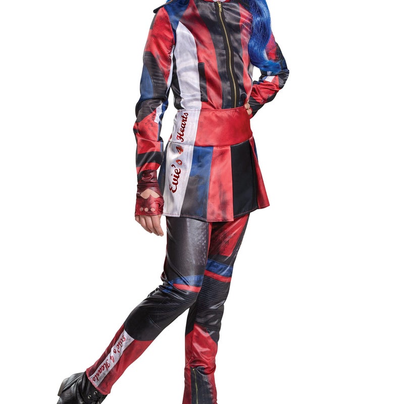 Disguise Evie Descendants 3 Deluxe Girls Costume, Official Disney Descendants Costume Jumpsuit, Child Size Medium (7-8), Red - Image 2