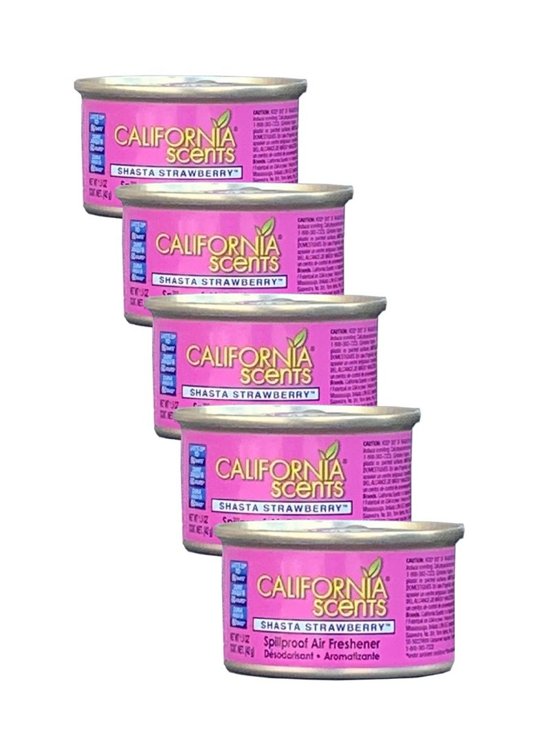 California Scents - معطر جو للسيارة 5 قطع شاستا فراولة - Image 1