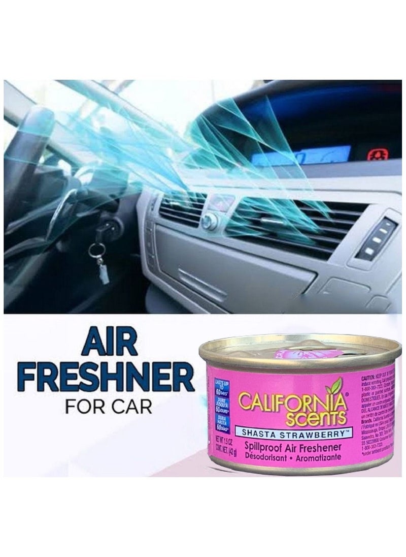 California Scents - معطر جو للسيارة 5 قطع شاستا فراولة - Image 1