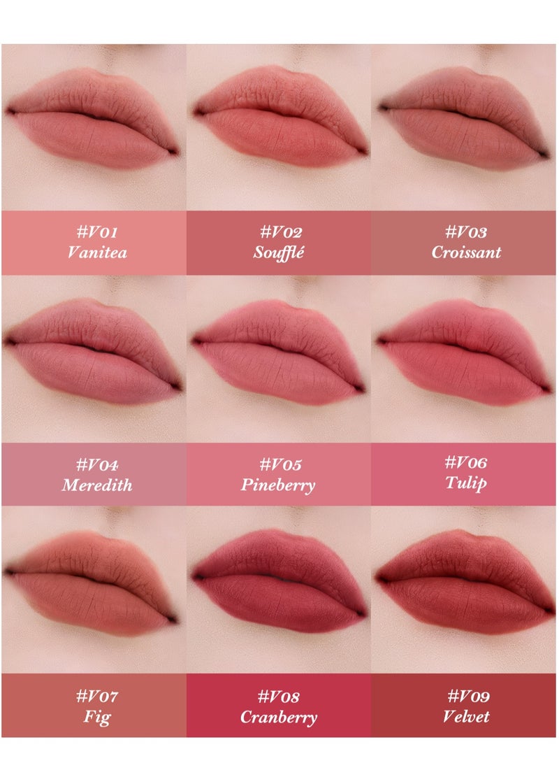 Flower Knows Strawberry Cupid Cake Lip Cream Hydrating Velvet Matte Lipstick Smudge-Proof Creamy Texture-V06 Tulip - Image 4